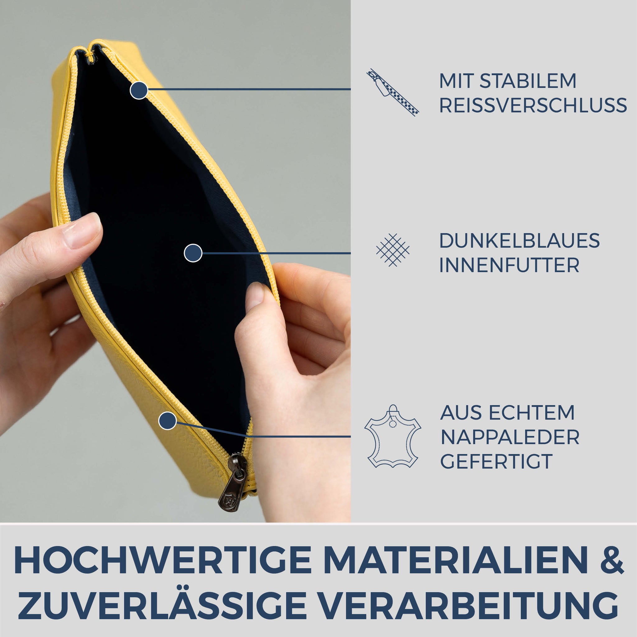 Schminktasche Kosmetiktasche (Genarbt)