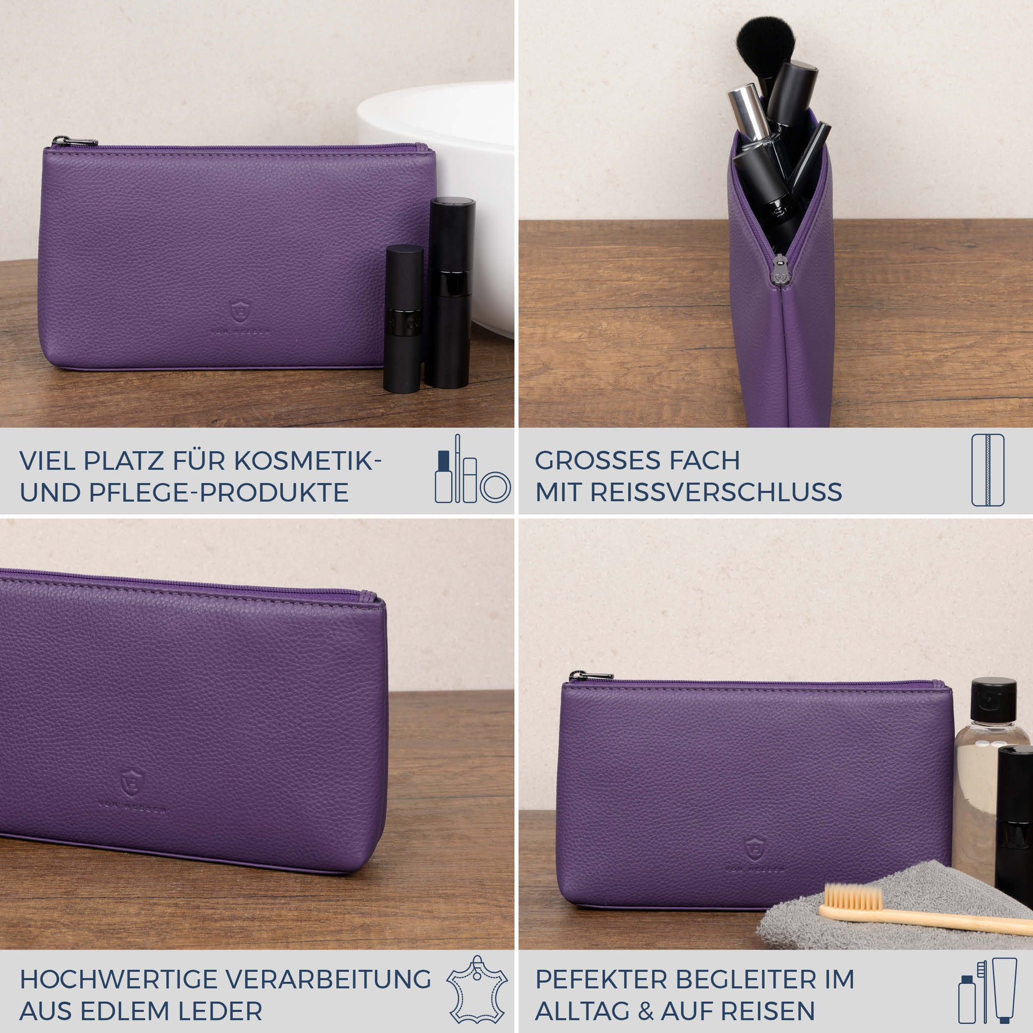 Schminktasche Kosmetiktasche (Genarbt)