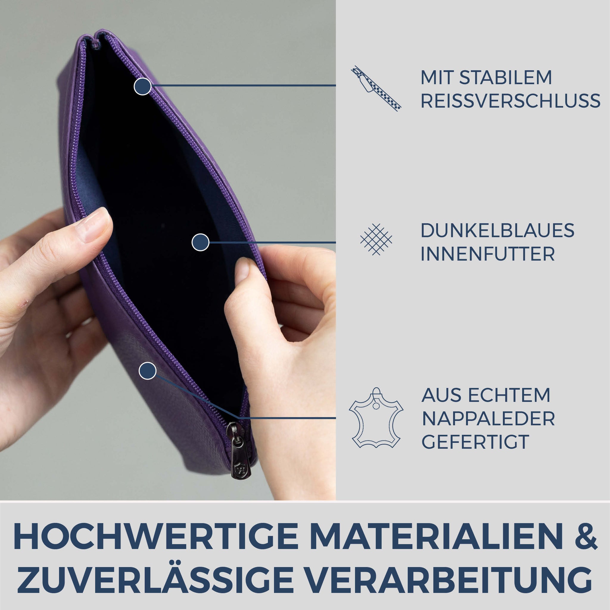 Schminktasche Kosmetiktasche (Genarbt)