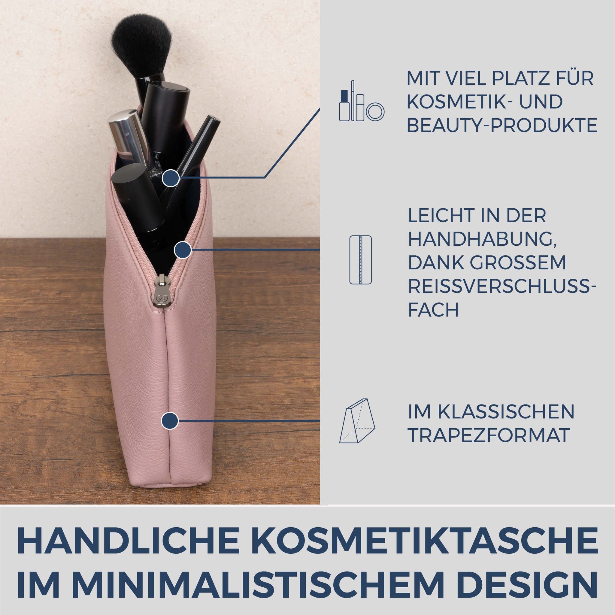 Schminktasche Kosmetiktasche (Genarbt)