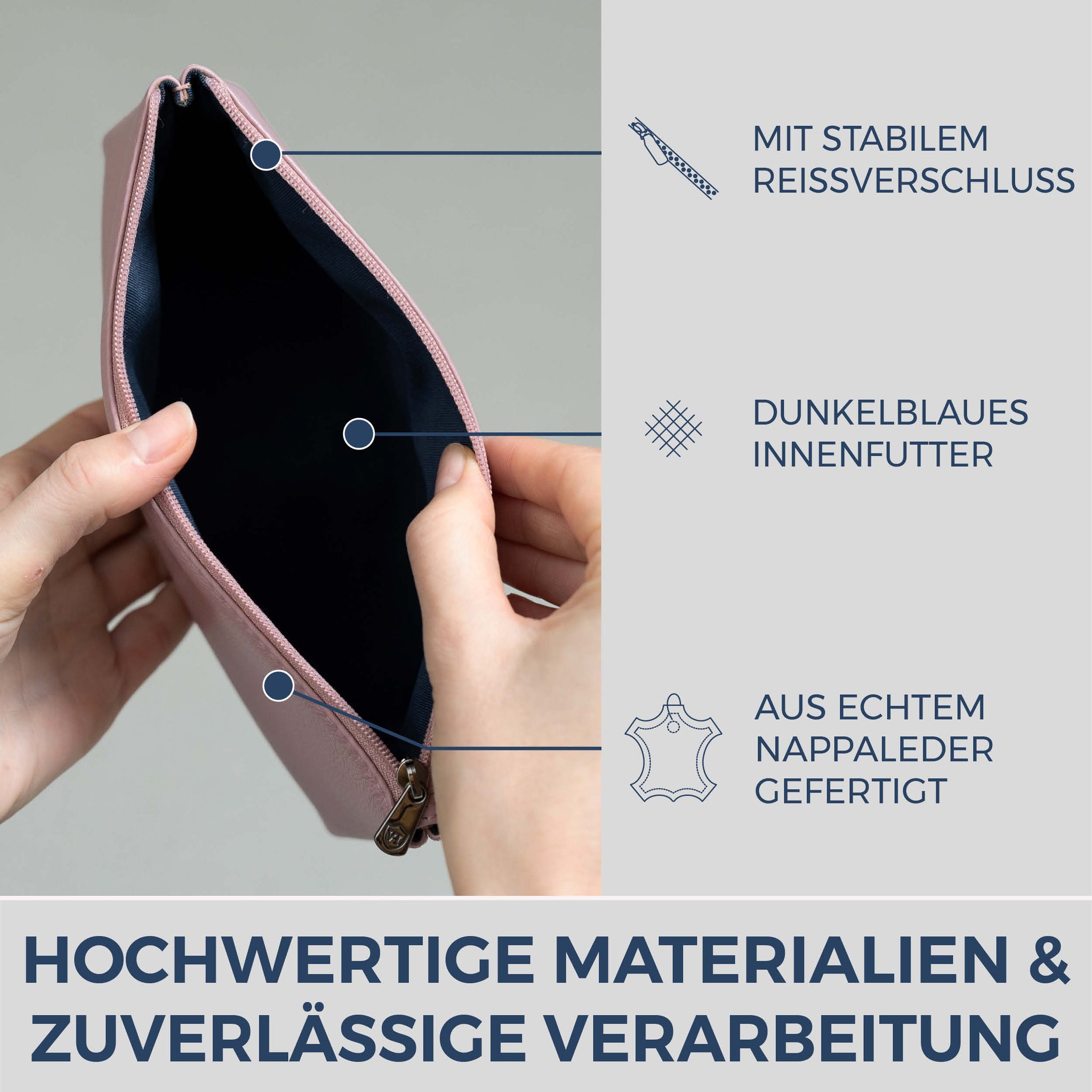 Schminktasche Kosmetiktasche (Genarbt)