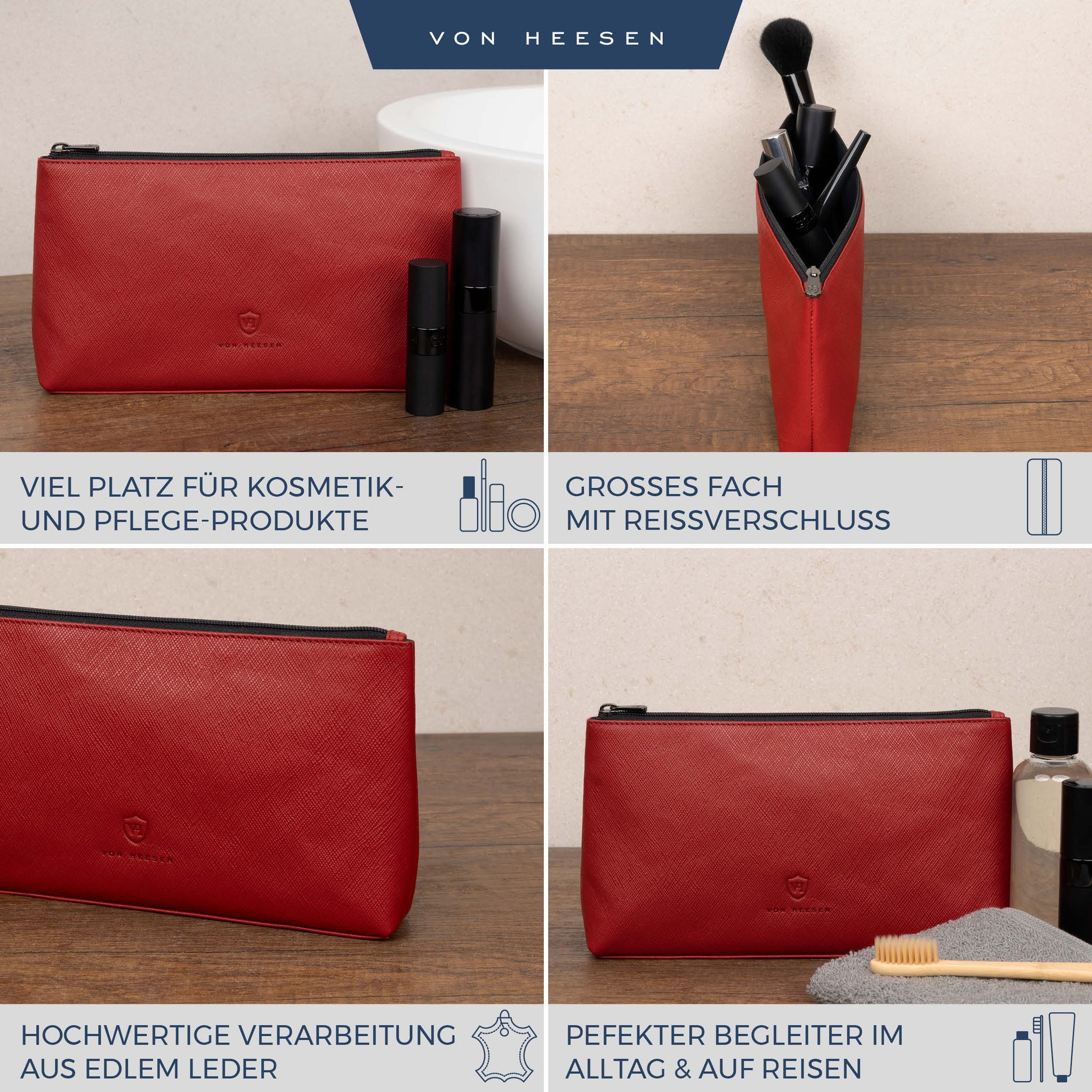 Schminktasche Kosmetiktasche (Saffiano)