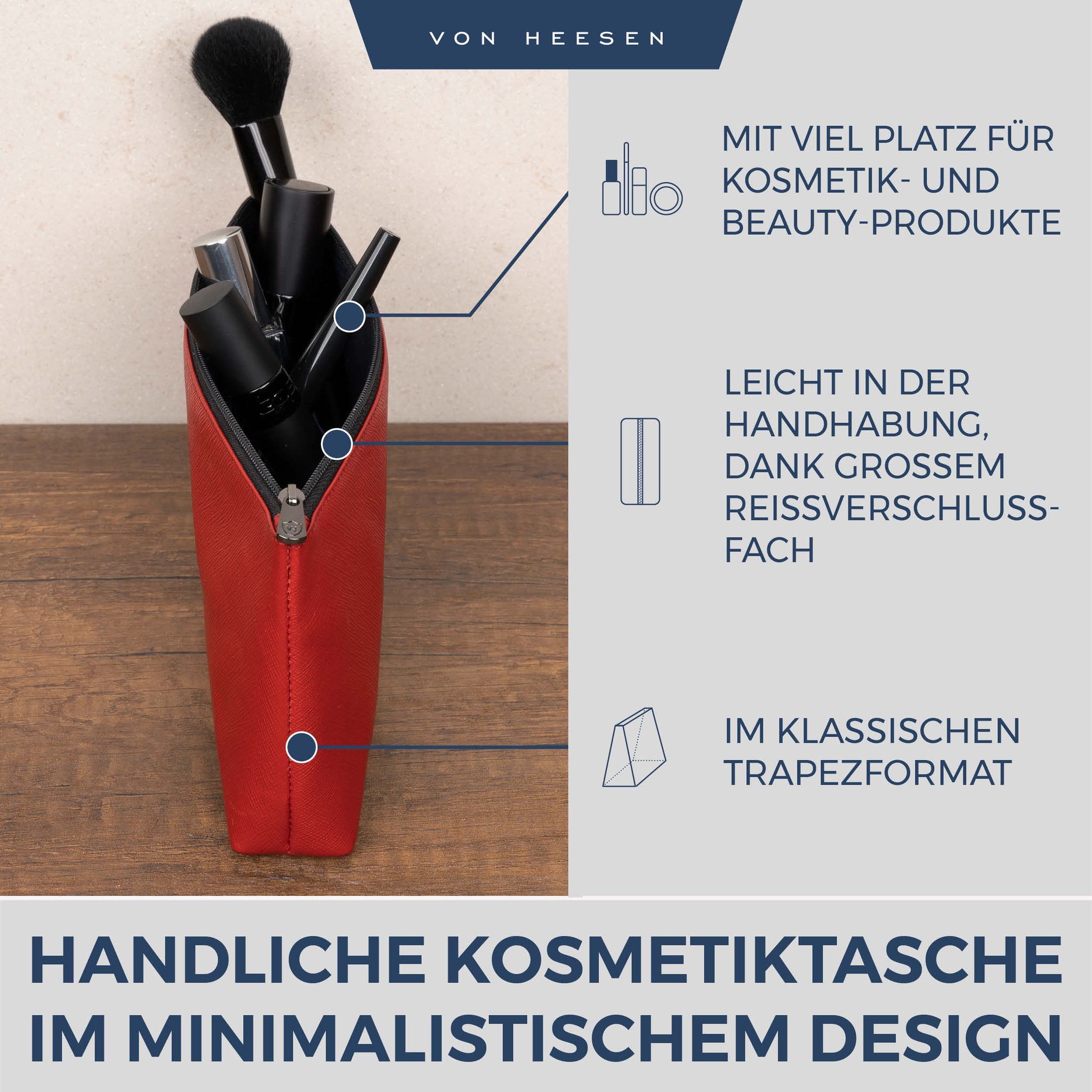 Schminktasche Kosmetiktasche (Saffiano)