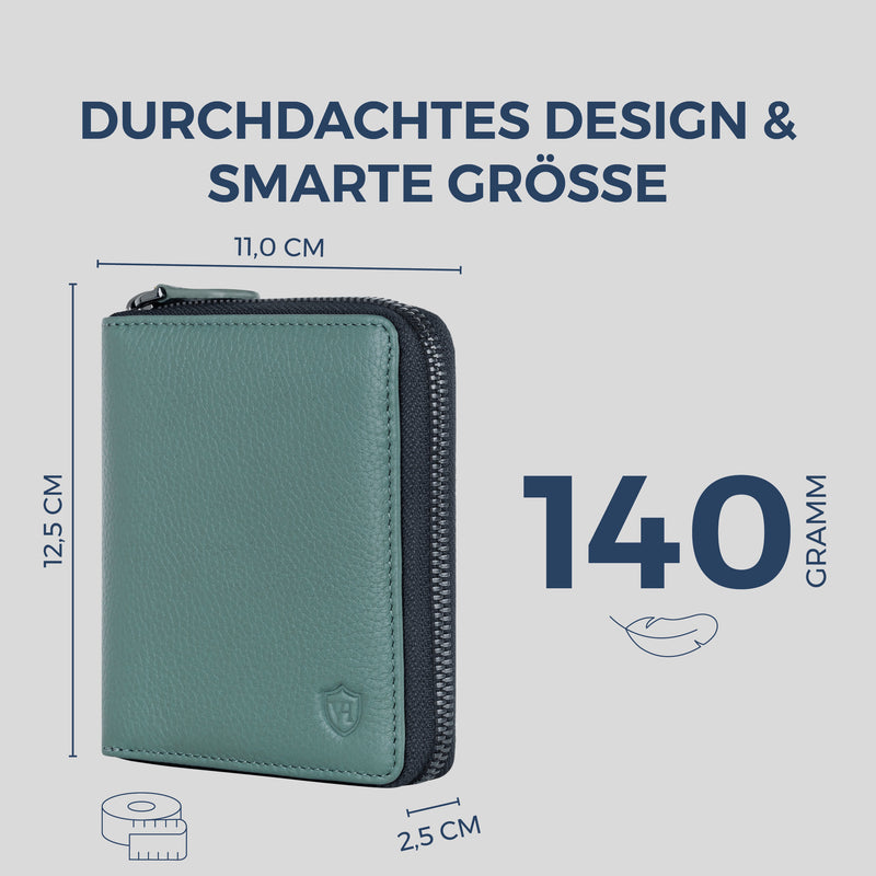 Geldbörse mit RFID-Schutz & 12 Kartenfächer (Genarbt)