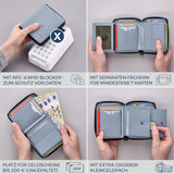 Geldbörse mit RFID-Schutz & 12 Kartenfächer (Genarbt)