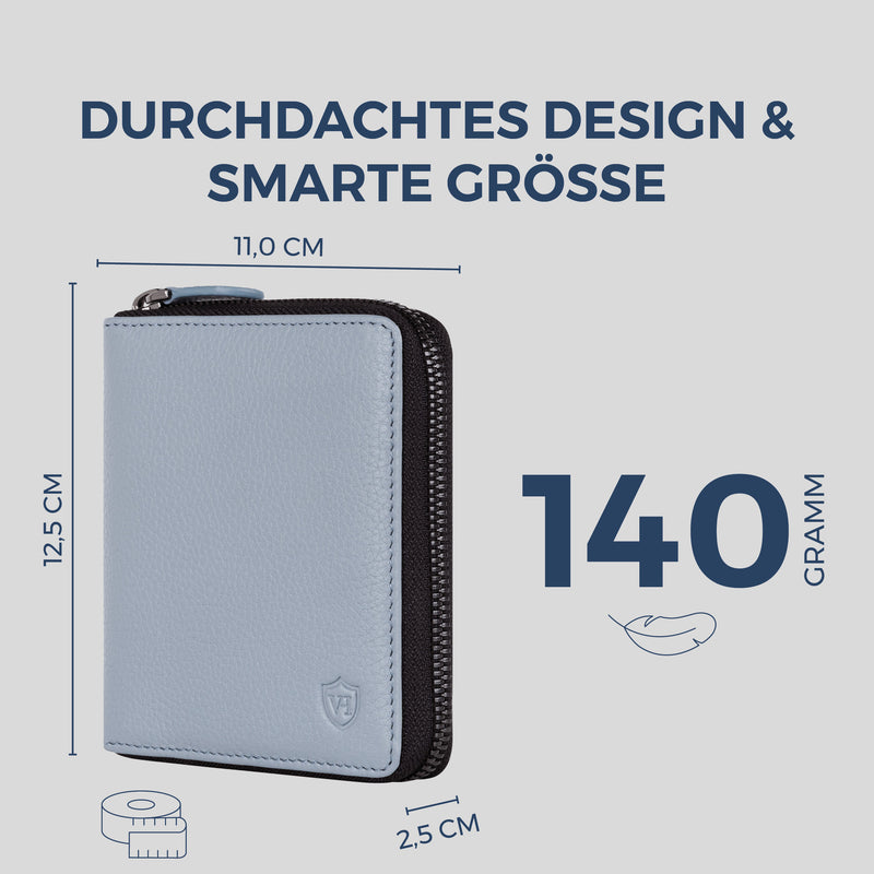 Geldbörse mit RFID-Schutz & 12 Kartenfächer (Genarbt)