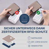 Geldbörse mit RFID-Schutz & 12 Kartenfächer (Genarbt)
