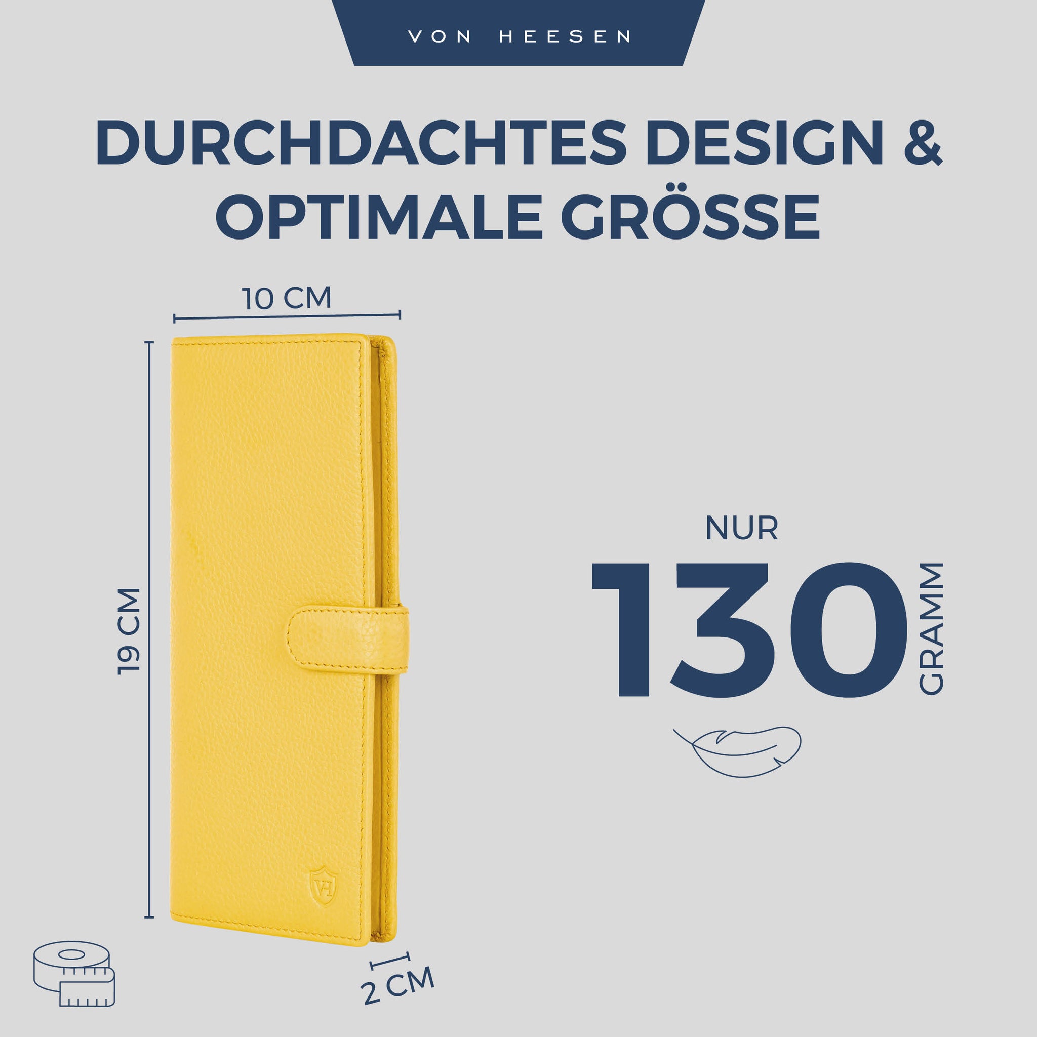 Geldbörse mit RFID-Schutz & 14 Kartenfächer (Genarbt)