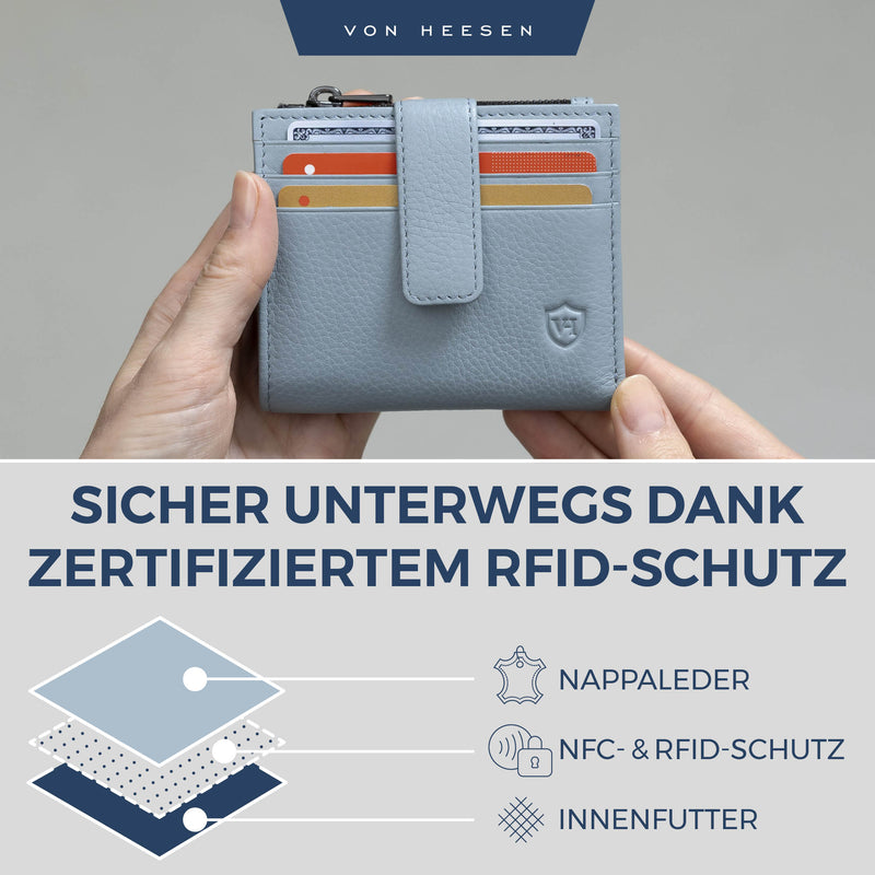 Kartenetui mit RFID-Schutz & 9 Kartenfächer (Genarbt)
