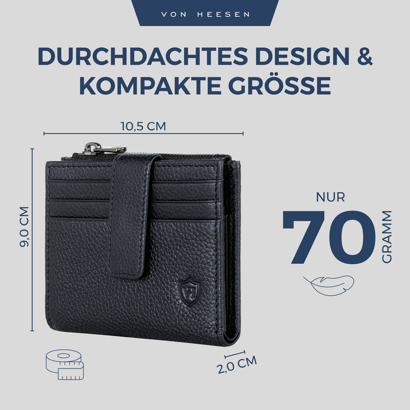Kartenetui mit RFID-Schutz & 9 Kartenfächer (Genarbt)