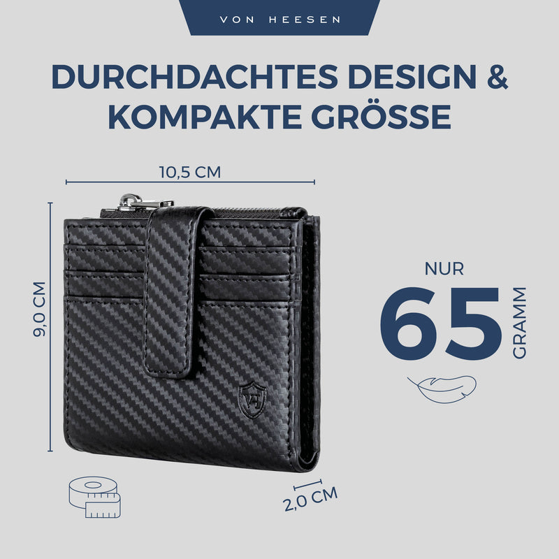 Kartenetui mit RFID-Schutz & 9 Kartenfächer (Genarbt)
