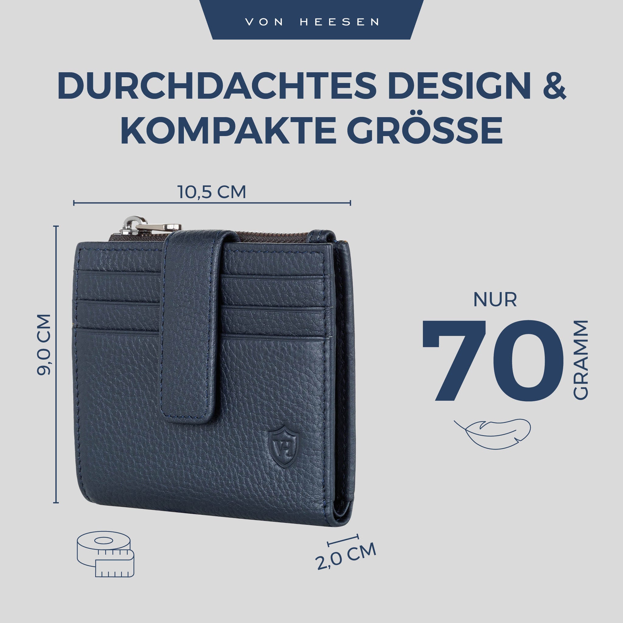 Kartenetui mit RFID-Schutz & 9 Kartenfächer (Genarbt)