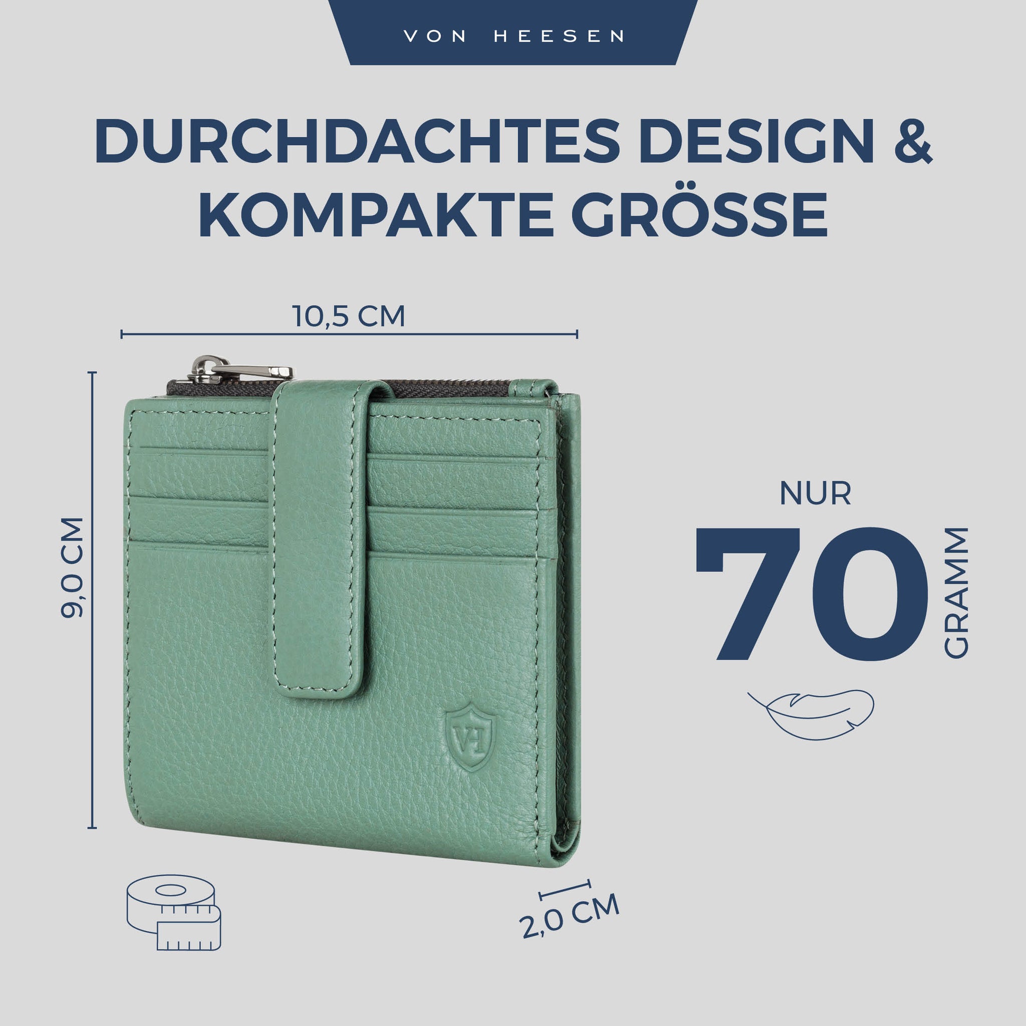 Kartenetui mit RFID-Schutz & 9 Kartenfächer (Genarbt)