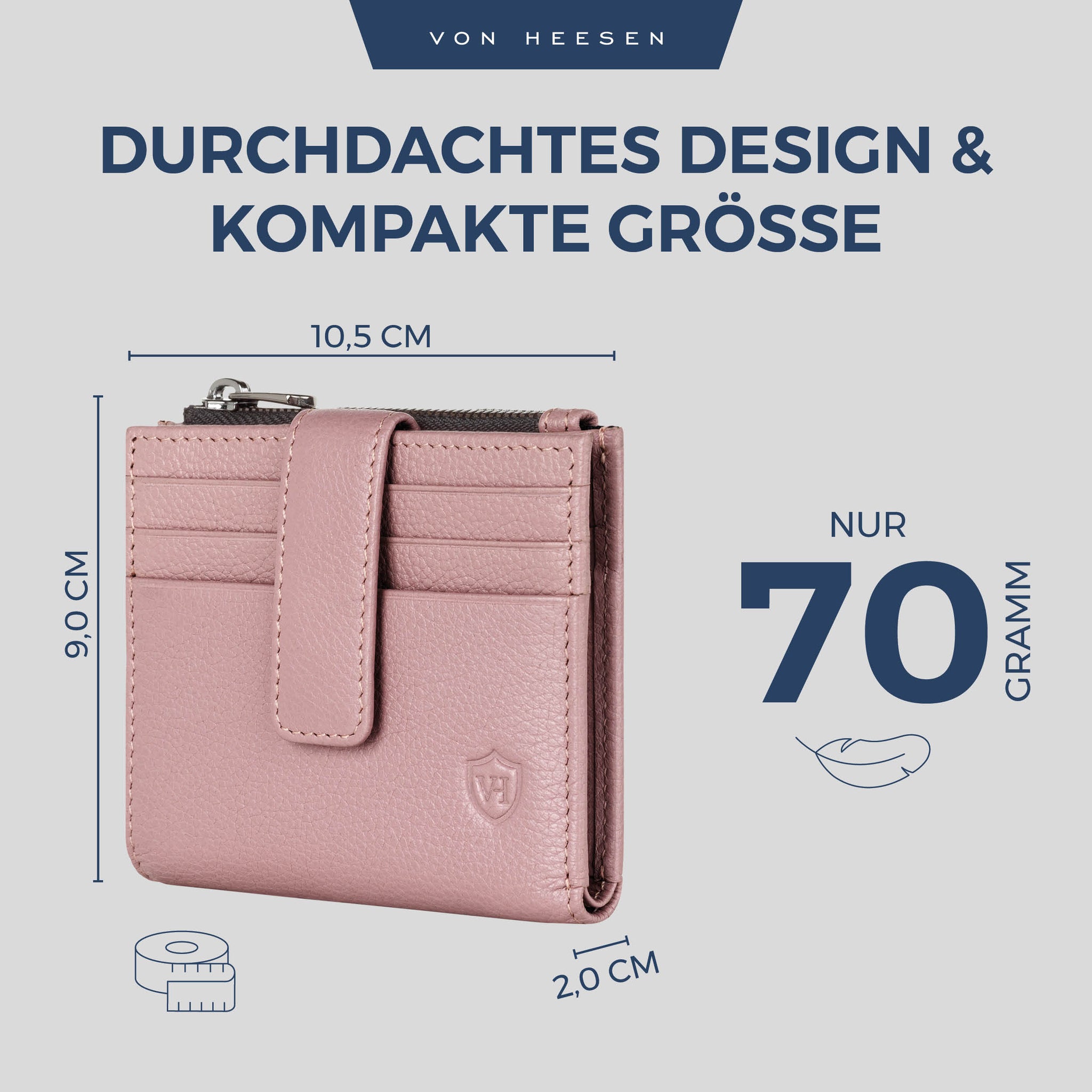 Kartenetui mit RFID-Schutz & 9 Kartenfächer (Genarbt)