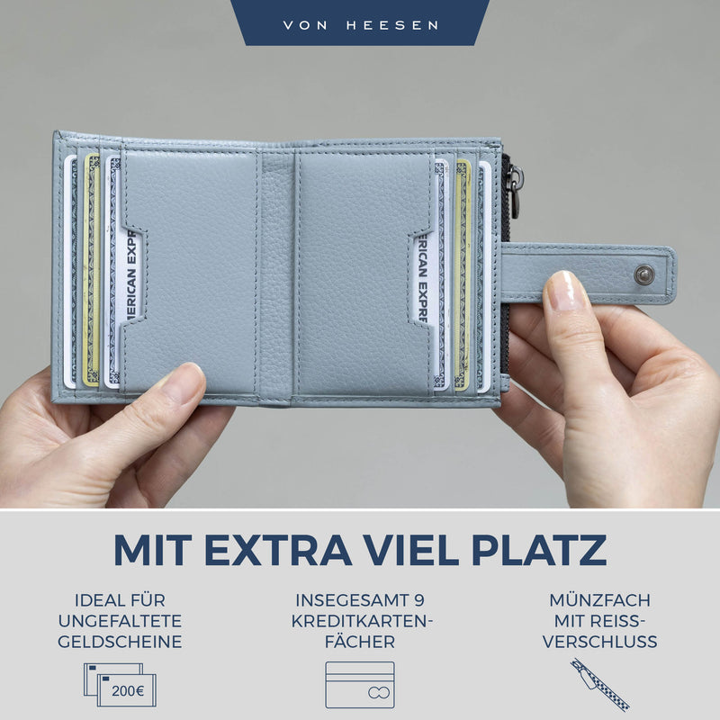 Kartenetui mit RFID-Schutz & 9 Kartenfächer (Genarbt)