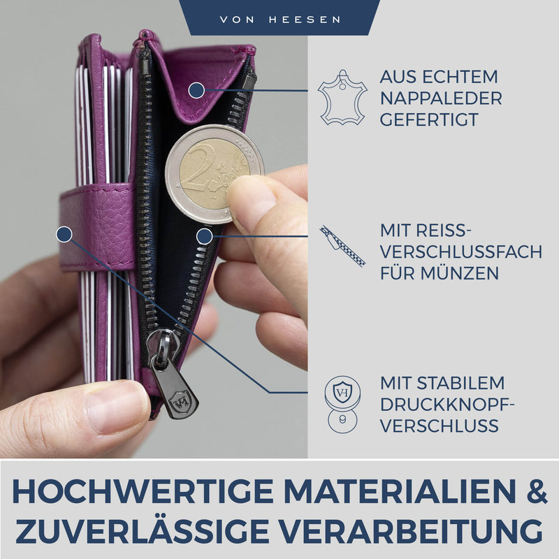 Kartenetui mit RFID-Schutz & 9 Kartenfächer (Genarbt)
