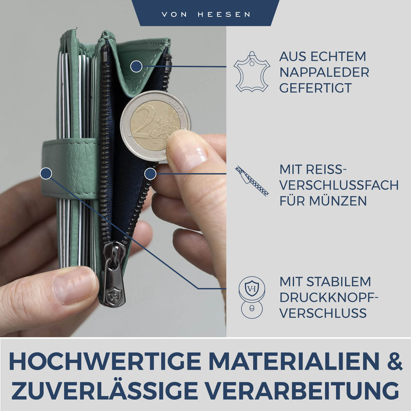 Kartenetui mit RFID-Schutz & 9 Kartenfächer (Genarbt)