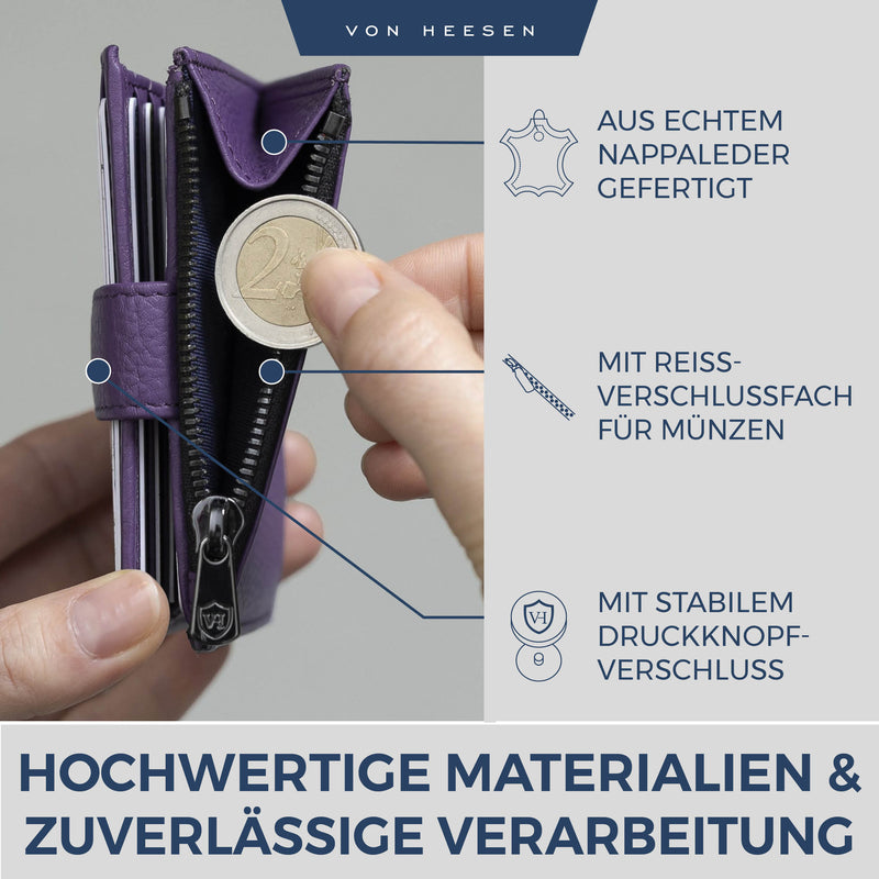 Kartenetui mit RFID-Schutz & 9 Kartenfächer (Genarbt)