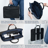Laptoptasche mit Trolley-Schlaufe (Genarbt)