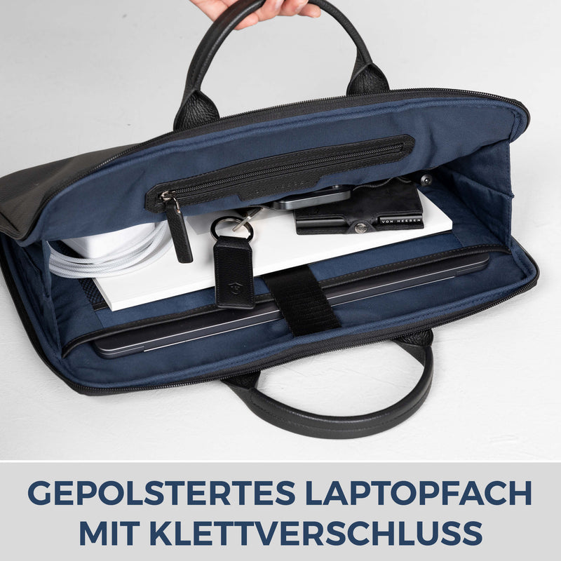 Laptoptasche mit Trolley-Schlaufe (Genarbt)
