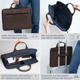Laptoptasche mit Trolley-Schlaufe (Genarbt)