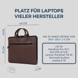 Laptoptasche mit Trolley-Schlaufe (Genarbt)