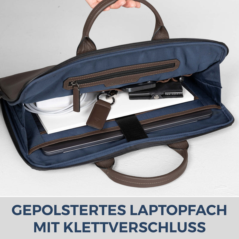 Laptoptasche mit Trolley-Schlaufe (Genarbt)