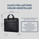 Laptoptasche mit Trolley-Schlaufe (Carbon)