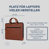 Laptoptasche mit Trolley-Schlaufe (Genarbt)