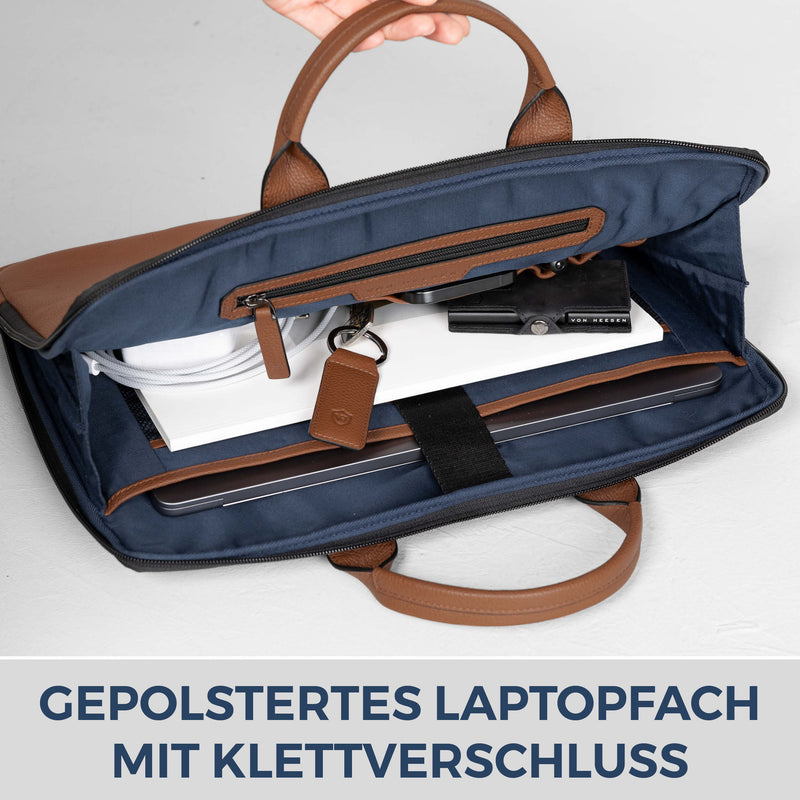 Laptoptasche mit Trolley-Schlaufe (Genarbt)