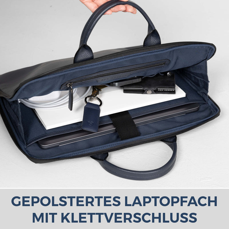 Laptoptasche mit Trolley-Schlaufe (Genarbt)