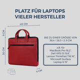 Laptoptasche mit Trolley-Schlaufe (Genarbt)
