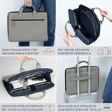 Laptoptasche mit Trolley-Schlaufe (Genarbt)