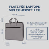 Laptoptasche mit Trolley-Schlaufe (Genarbt)