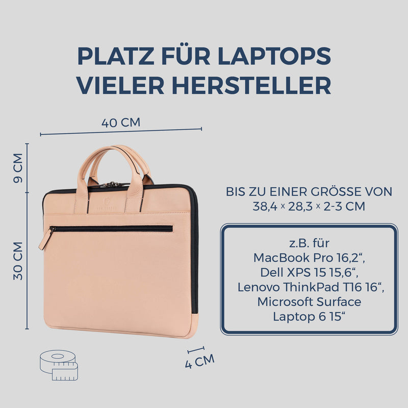 Laptoptasche mit Trolley-Schlaufe (Genarbt)