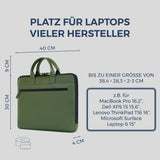 Laptoptasche mit Trolley-Schlaufe (Genarbt)
