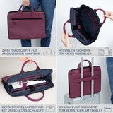 Laptoptasche mit Trolley-Schlaufe (Genarbt)