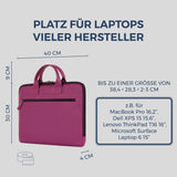 Laptoptasche mit Trolley-Schlaufe (Genarbt)