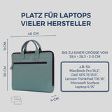 Laptoptasche mit Trolley-Schlaufe (Genarbt)