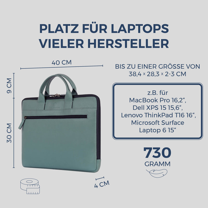 Laptoptasche mit Trolley-Schlaufe (Genarbt)