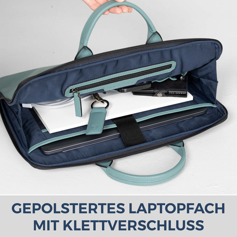 Laptoptasche mit Trolley-Schlaufe (Genarbt)