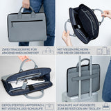Laptoptasche mit Trolley-Schlaufe (Genarbt)