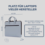 Laptoptasche mit Trolley-Schlaufe (Genarbt)