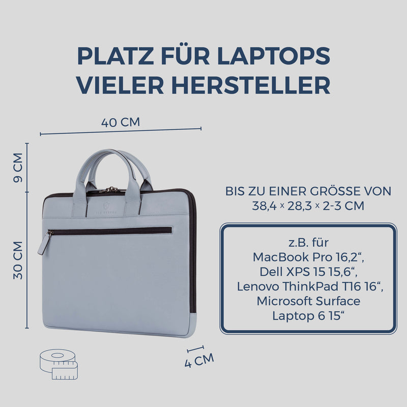 Laptoptasche mit Trolley-Schlaufe (Genarbt)