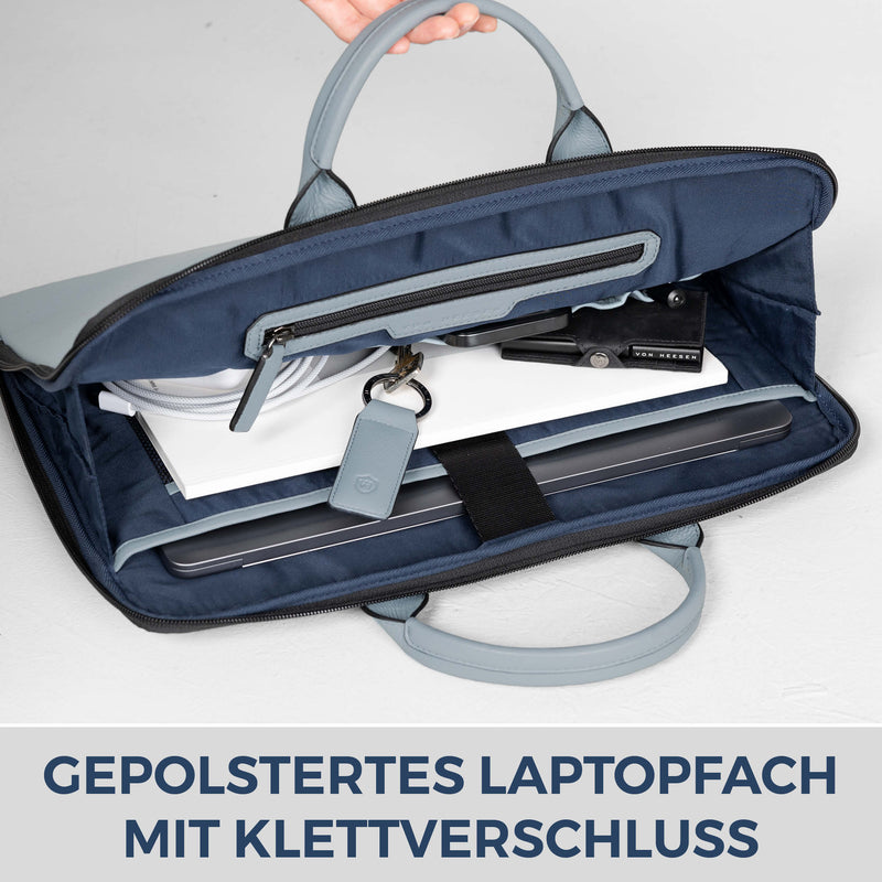 Laptoptasche mit Trolley-Schlaufe (Genarbt)