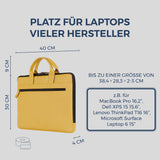 Laptoptasche mit Trolley-Schlaufe (Genarbt)