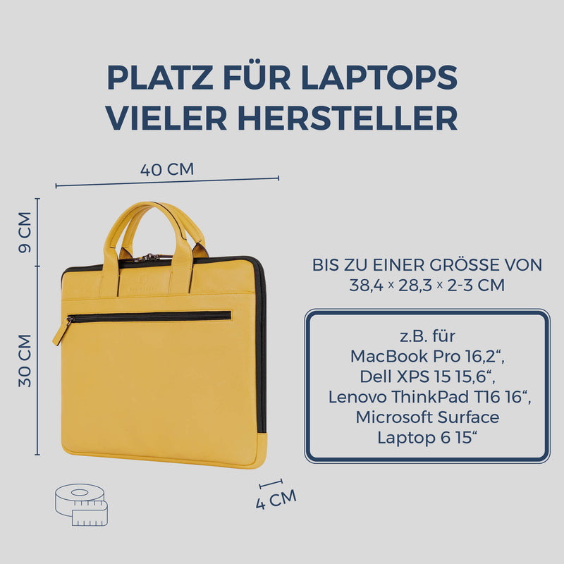 Laptoptasche mit Trolley-Schlaufe (Genarbt)