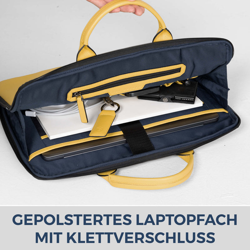 Laptoptasche mit Trolley-Schlaufe (Genarbt)