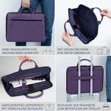 Laptoptasche mit Trolley-Schlaufe (Genarbt)