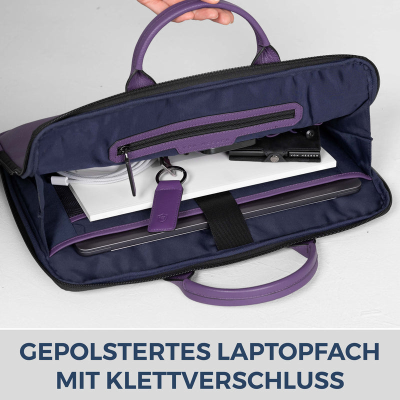 Laptoptasche mit Trolley-Schlaufe (Genarbt)